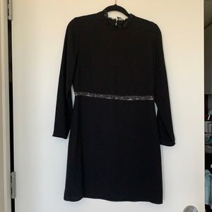 Aritzia Babaton black long sleeved dress